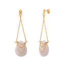 Boucles D'Oreilles Solange Quartz Rose