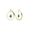 Aros Solange Cuarzo Verde