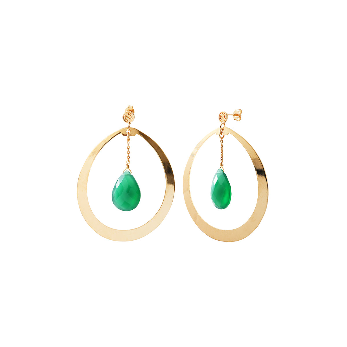 Aros Solange Cuarzo Verde