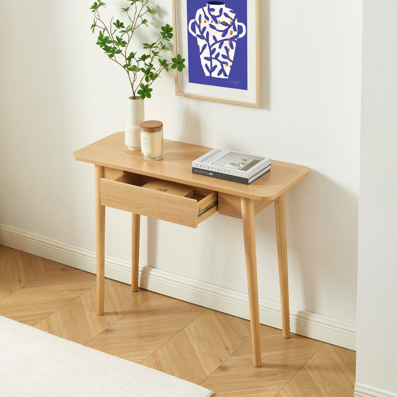 Console - Solenn - Effet Chêne - 1 Tiroir