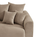 Convertible Straight Sofa - 3 Seater - Soline - Corduroy - Taupe