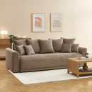 Convertible Straight Sofa - 3 Seater - Soline - Corduroy - Taupe