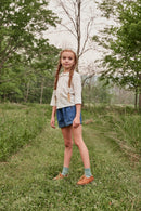 Short vaquero mediano Pippi - Selección Soor Ploom disponible en amaetc.com, concept store ecológico para niños