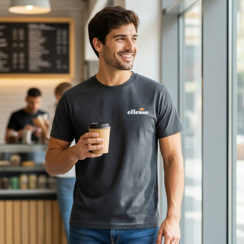 T-Shirt Manches Courtes Ellesse Homme - Noir