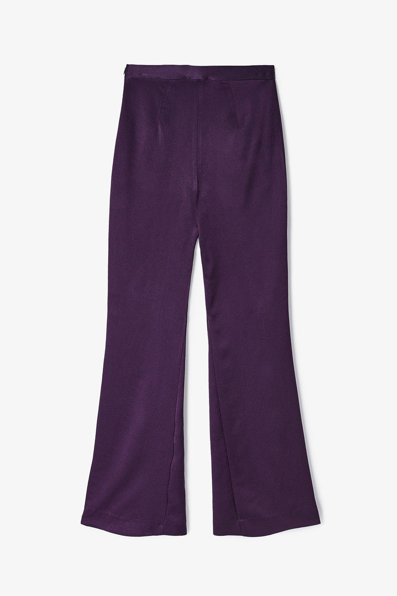 Pantalon Eighties Satin Aubergine