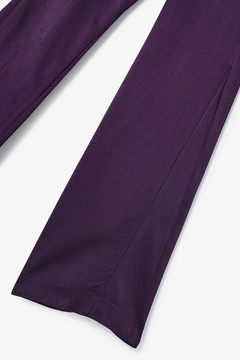 Pantalon Eighties Satin Aubergine