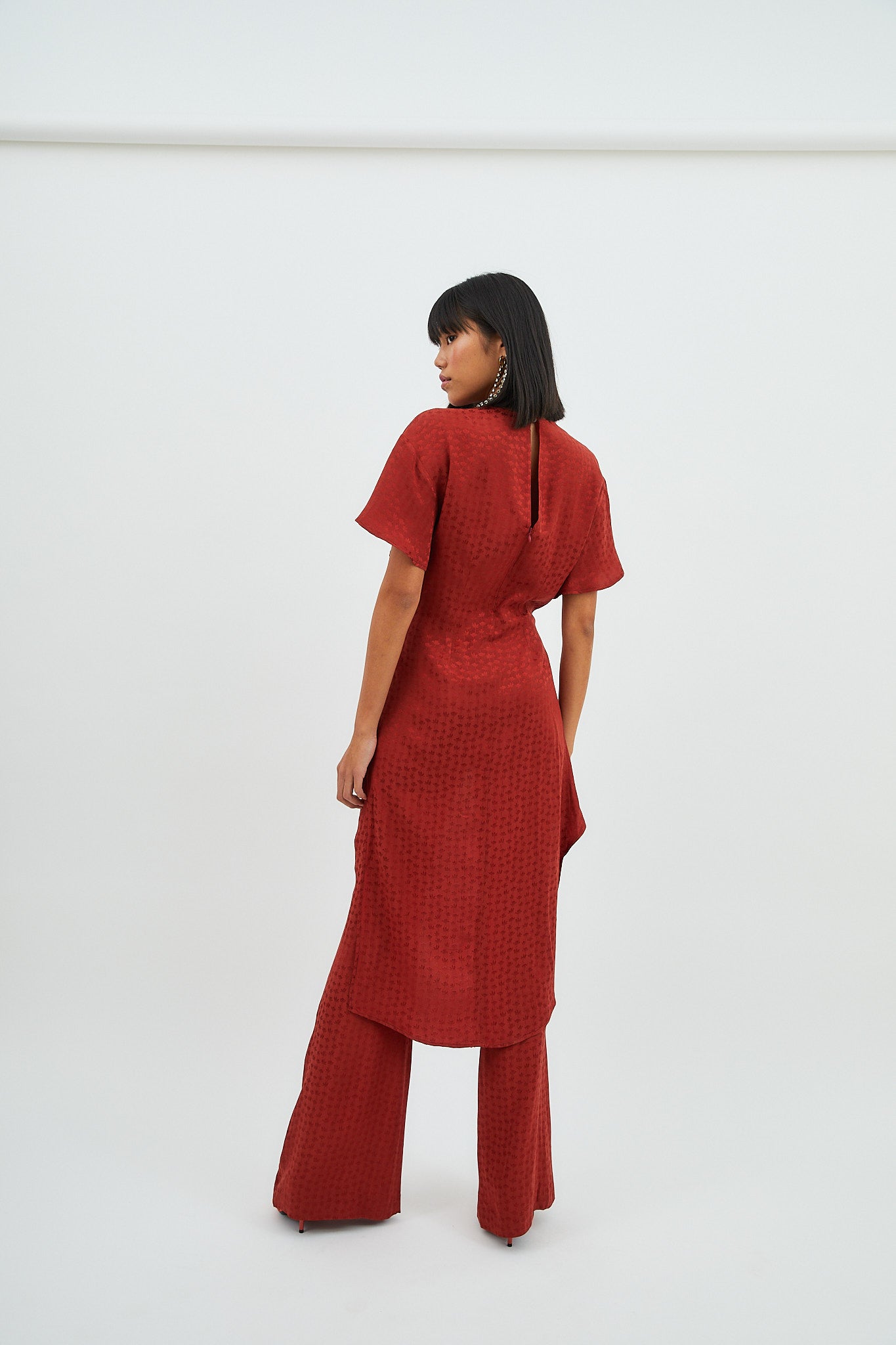Camisa Camila Jcq Mini Flor Teja