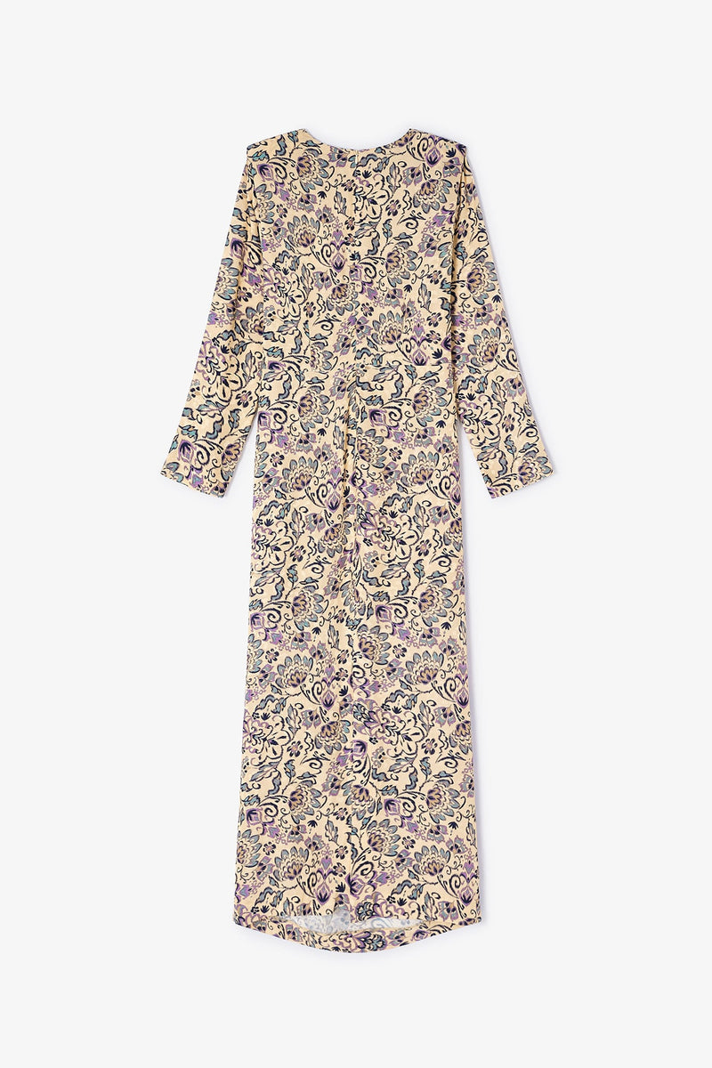Robe Beky Fleuri Iris Beige