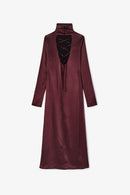 Robe Minimal Satin Marron