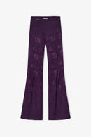 Pantalon Icon Jacquard Fleur Rétro Violet