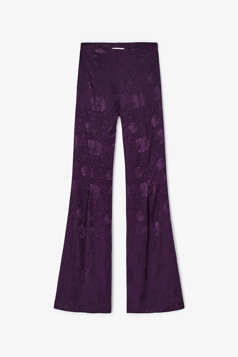Pantalon Icon Jacquard Fleur Rétro Violet