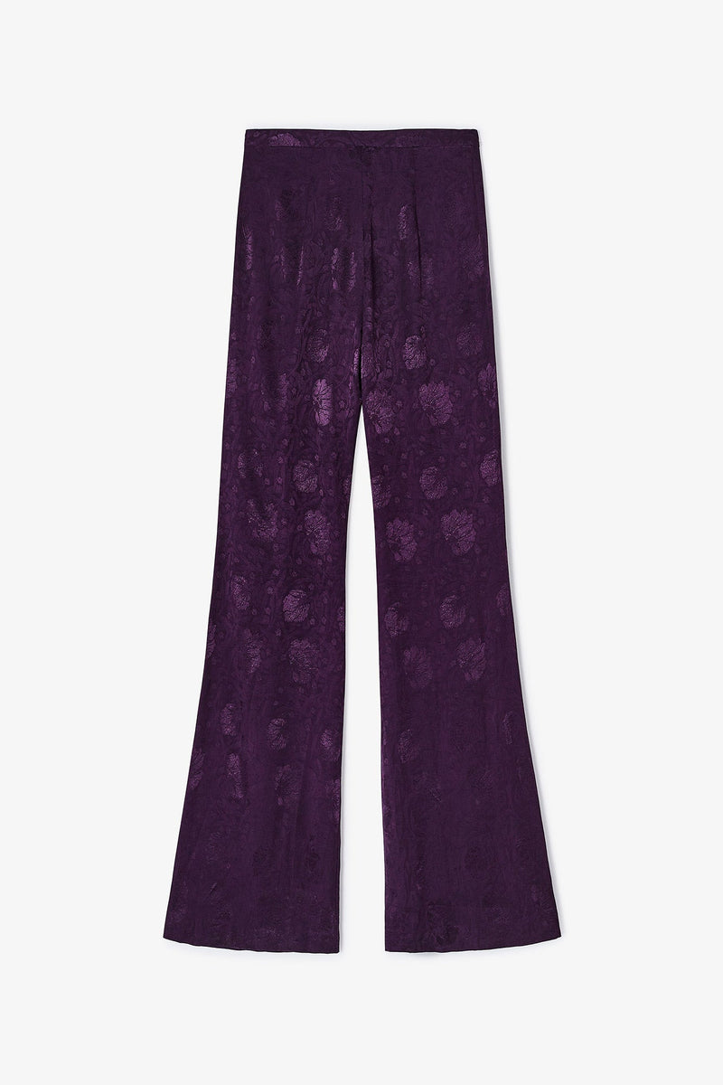 Pantalon Icon Jacquard Fleur Rétro Violet