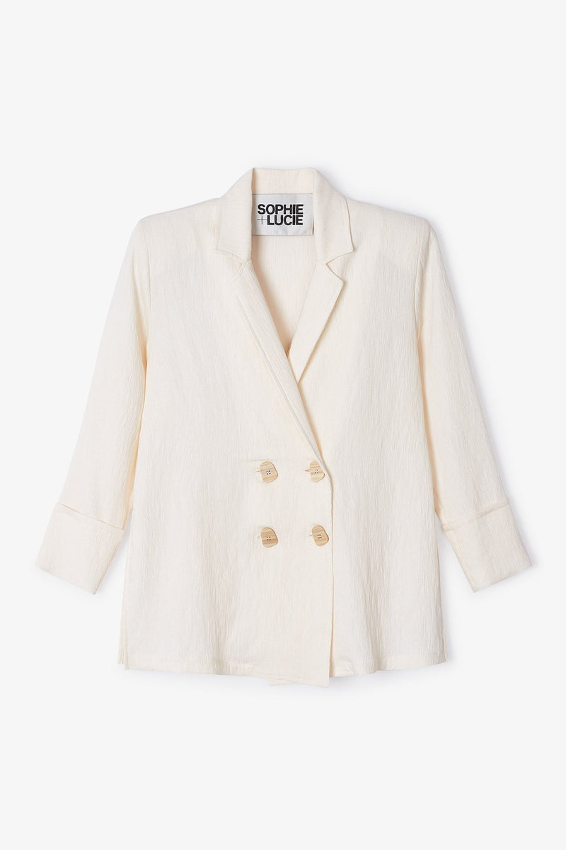 Veste Icon Froissé Écru