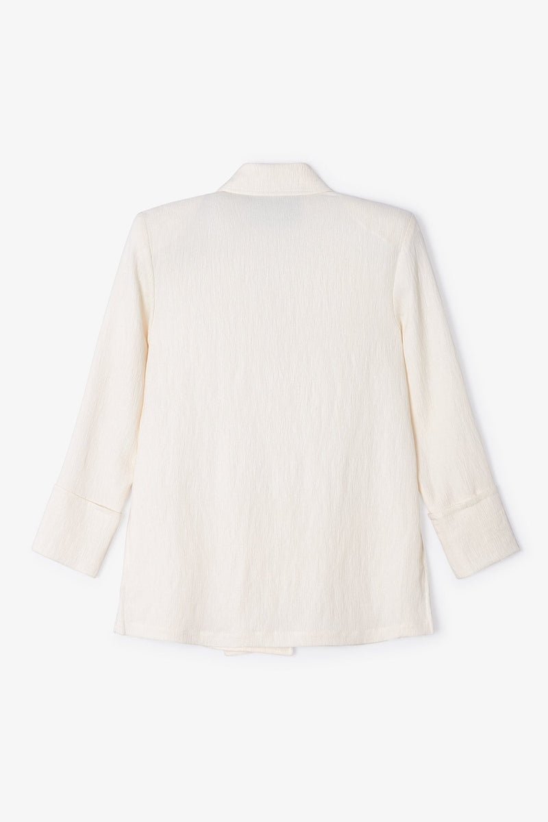 Veste Icon Froissé Écru
