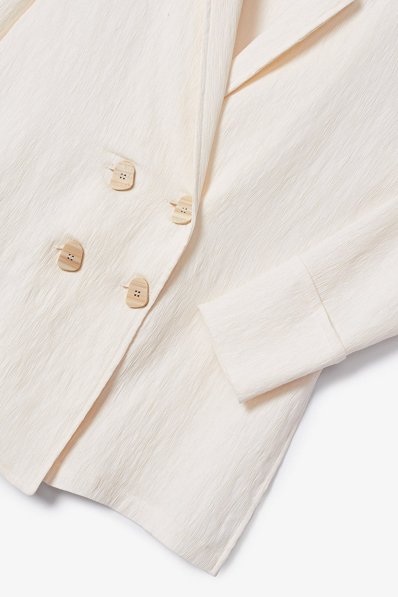 Veste Icon Froissé Écru
