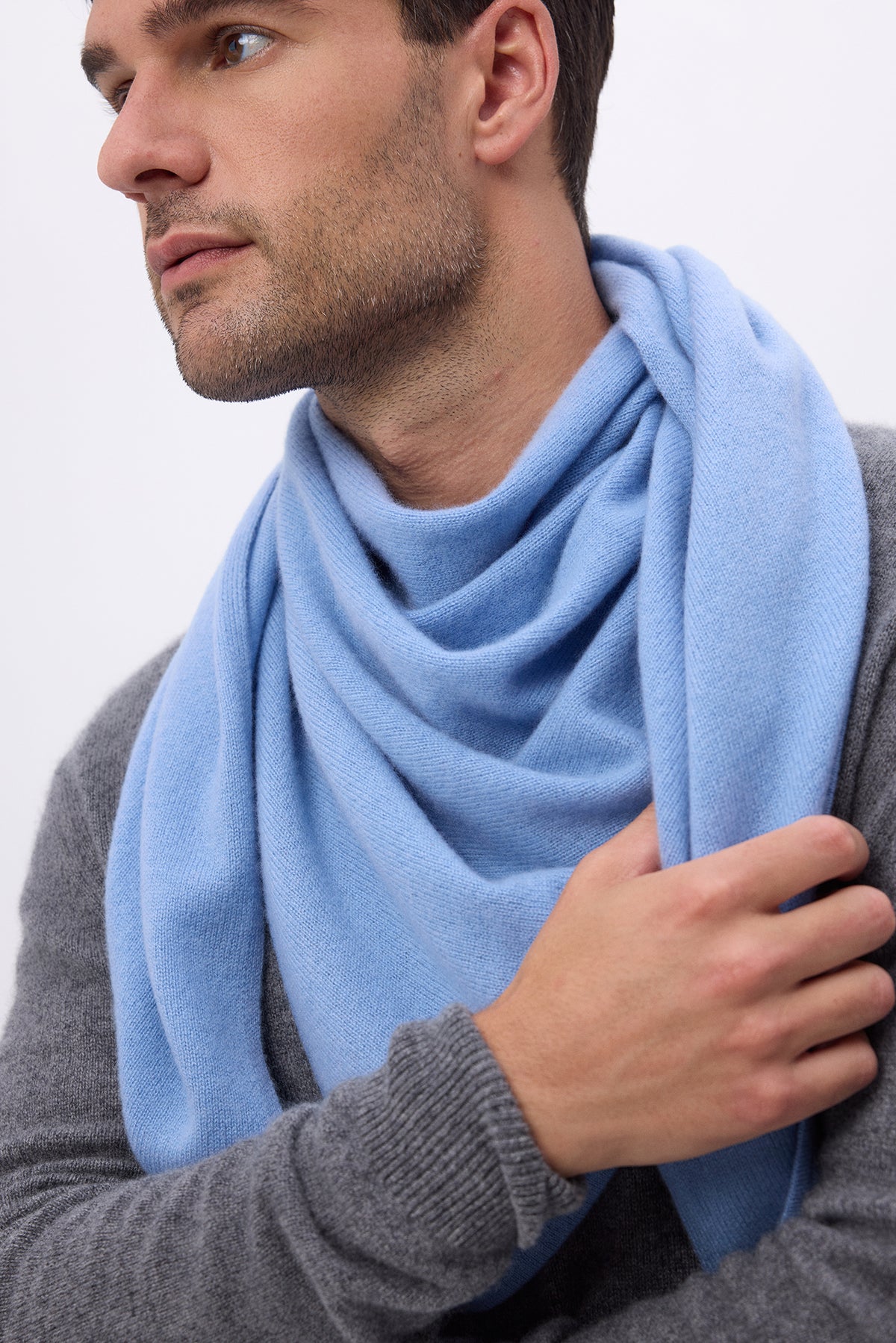 Echarpe Bandana Oversize Triangle Unie Bandana Sora - Bleu Ciel - Homme