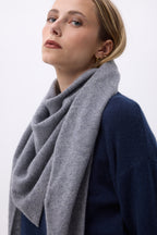 Pañuelo Bandana Oversize Triangular Liso Bandana Sora - Gris Oscuro - Mujer