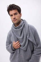 Oversized driehoekige effen bandana-sjaal Sora - Donkergrijs - Heren