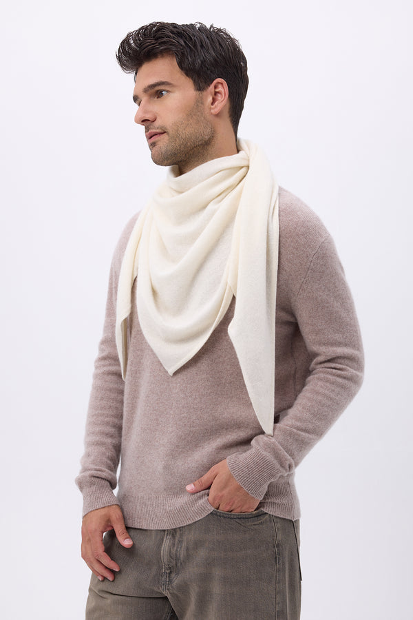 Echarpe Bandana Oversize Triangle Unie Bandana Sora - Blanc - Homme