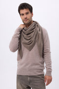 Oversized Driehoekige Effen Bandana-Sjaal Bandana Sora - Hazelnootbruin - Heren