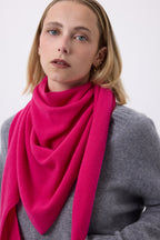Grote Driehoekige Effen Bandanasjaal Bandana Sora - Fuchsia - Dames
