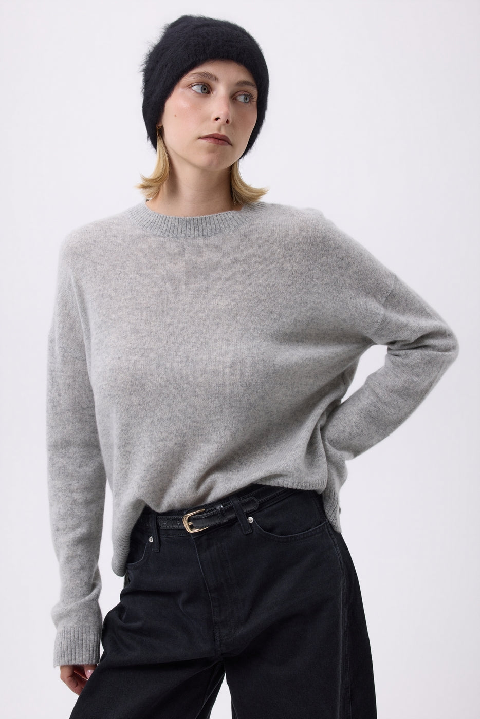 Beanie – Brushed Cashmere Soren - Noir - Mixte