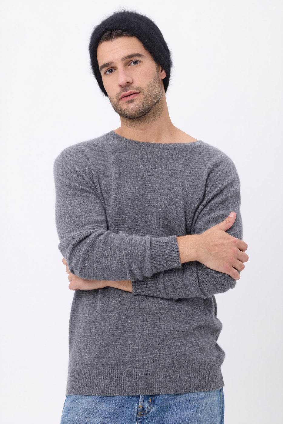 Beanie – Brushed Cashmere Soren - Noir - Mixte