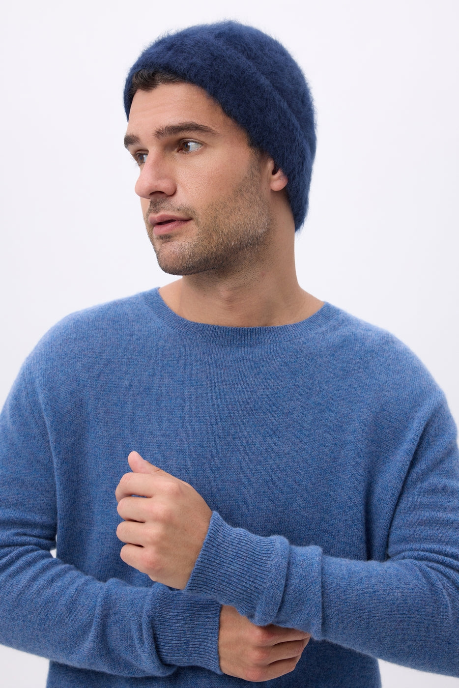 Beanie – Brushed Cashmere Soren - Bleu Marine - Mixte