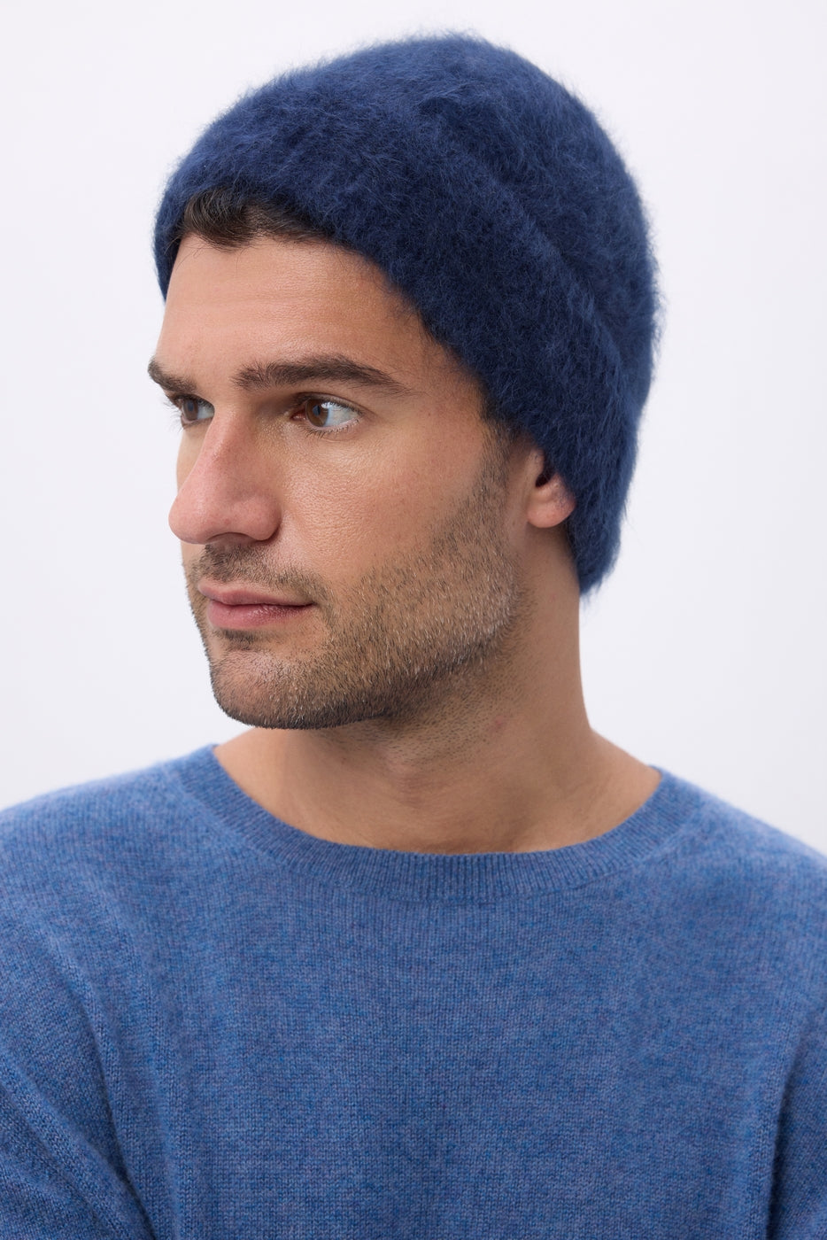 Beanie – Brushed Cashmere Soren - Bleu Marine - Mixte