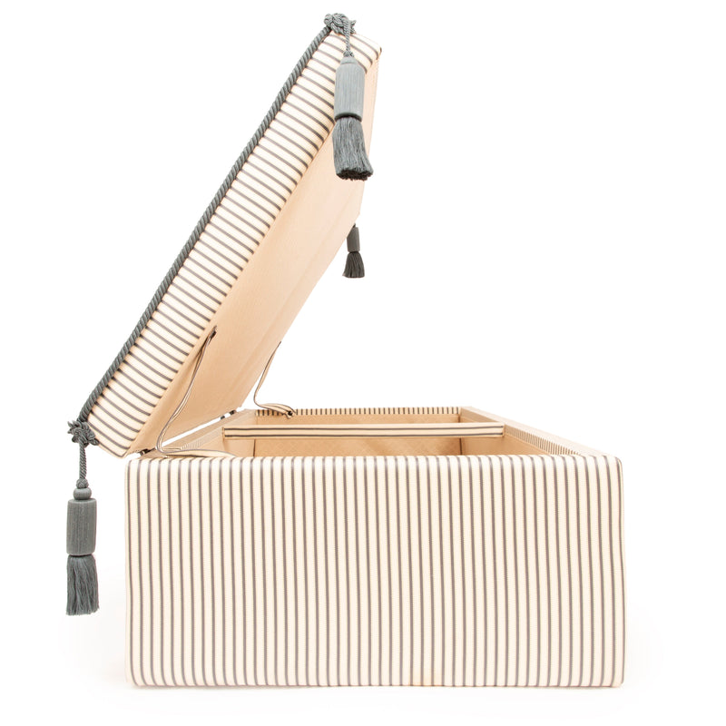Mesa de centro cómoda - Agathe Marine - 126 x 70 x h 40 cm