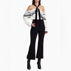 Proenza Schouler - Top de Crepé de Viscosa Texturizada - Blanco Multicolor - Mujer