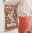 Póster escolar de lona con marco magnético de madera-Power to Nature - studioloco