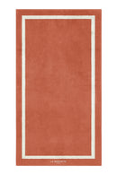 Serviette De Plage Unie - Rouille / Crème