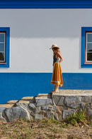 Serviette De Plage Unie - Jaune Gold / Crème