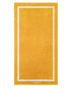 Plain Beach Towel - Gold Yellow / Cream