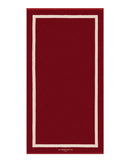 Serviette De Plage Unie  - Rouge Grenat et Crème