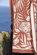 Serviette De Plage Tigre - Rouille / Crème