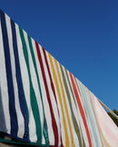 Serviette De Plage Rayures - Rouge Grenat / Crème