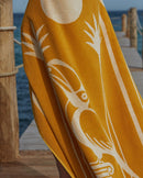 Serviette De Plage Toucan - Jaune Gold / Crème