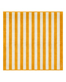 Serviette De Plage XXL Rayures - Jaune Gold / Crème