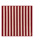 Serviette De Plage Rayures  - Rouge Grenat et Crème