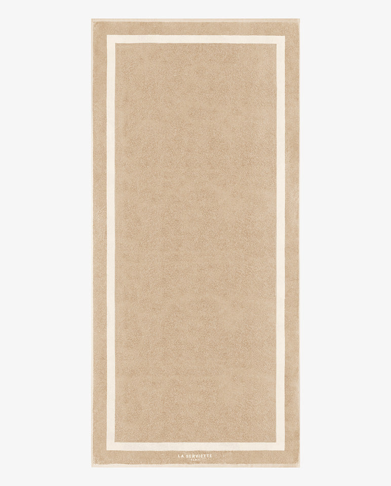 Telo Mare Tinta Unita 90X200 cm - Sabbia / Crema