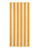 Serviette De Plage Rayures - Jaune Gold / Crème