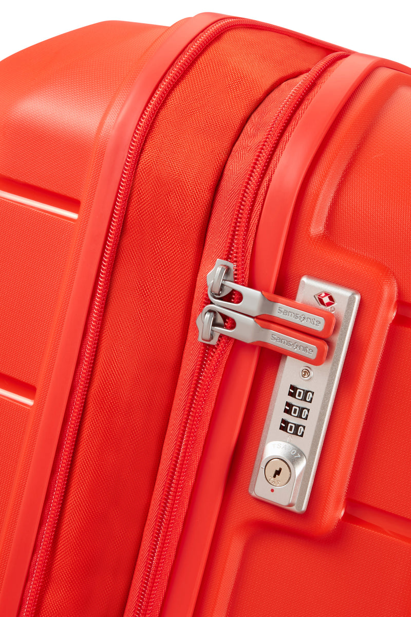 Valise Long Séjour Extensible À 4 Roues - Flux - Tangerine Red