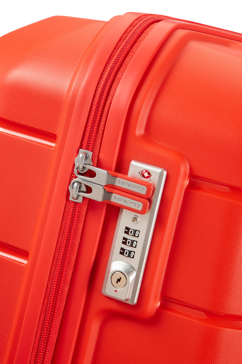 Valise Long Séjour Extensible À 4 Roues - Flux - Tangerine Red