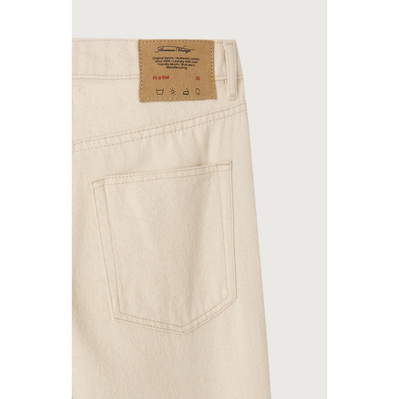 Le Fitte Cotton 100% 5-Pocket Trousers - Ecru - Women