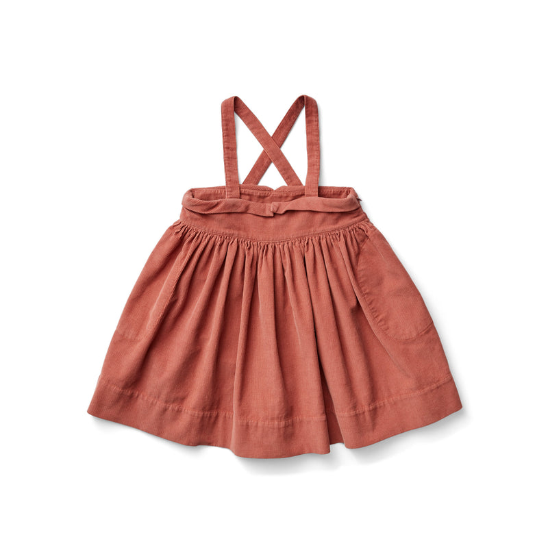 Delantal Enola terracota - Selección Soor Ploom disponible en amaetc.com, concept store ecológico para niños
