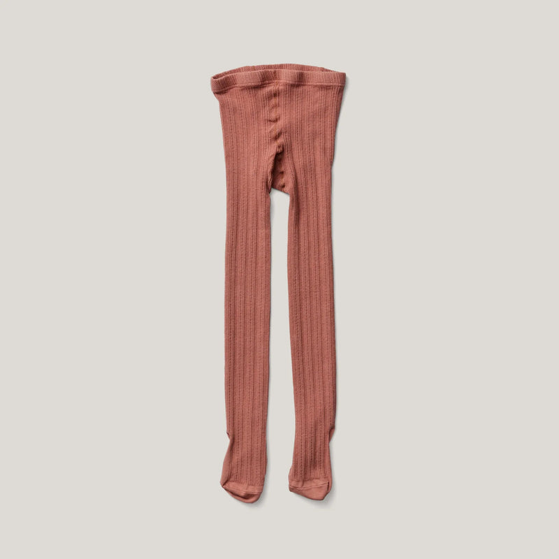 Collants pointelle terracotta - Sélection Soor Ploom à retrouver sur amaetc.com, concept store eco friendly pour enfants