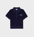 Polo Manches Courtes Sr Tennis Terry - Navy/White - Femme