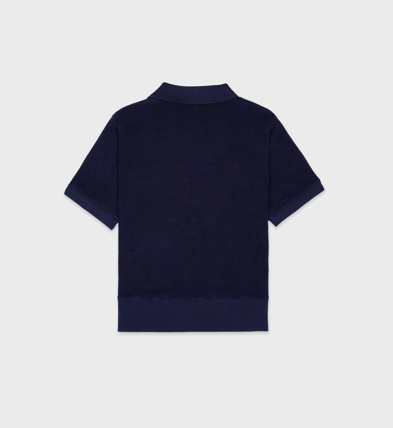Polo Manches Courtes Sr Tennis Terry - Navy/White - Femme